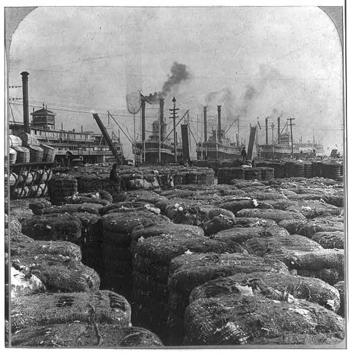 The river port of New Orleans, where Delta cotton ended its journey.